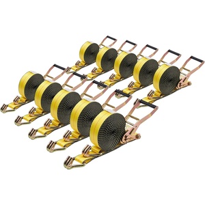 VEVOR Ratchet Straps, 2 in x 30 ft, Heavy Duty Tie Down Straps with Double J Hook, 10,000 lbs Break Strength, Tie Down Ratcheting for Moving, Trailers, Motorcycles, Kayaks, Car Roof, 10 Pack(2″ x 30′ – 10 PACK)