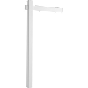VEVOR Real Estate Sign Post, 2-Pack, 6 ft Tall, PVC Realtor Yard Sign Holder with 36 in Arm Holds up to 24 in, Easy to Install, Wind-Resistant, for Open House and Home, Yard, Road, White (No Signs)(WHITE)