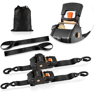 VEVOR Retractable Ratchet Straps, 2 in x 10 ft, Tie Down Straps with S Hooks, 3033 lbs Break Strength, 2 Soft Loops, Tie Down Ratcheting for Moving, Trailers, Motorcycles, Kayaks, Car Roof, 2 Pack