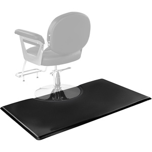 VEVOR Salon Mat for Hair Stylist, 3 x 5 FT Rectangle Salon Chair Mat Anti Fatigue, 7/8″ Thickened PVC + PU Barber Shop Floor Mat with Round Cut Out, Anti-Trip Beveled Edges & Non-Slip Bottom(7/8 IN)