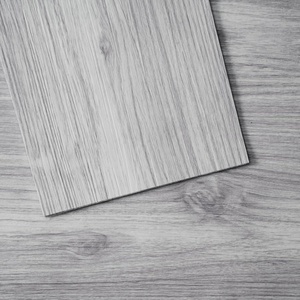 VEVOR Self Adhesive Vinyl Floor Tiles 12 x 12 inch, 50 Tiles 1.5mm Thick Peel and Stick Floor Tiles, Bathrooms Black Marble DIY Flooring for Kitchen, Dining Room, Bedrooms Modern Home Decor(Gray Wood Grain)