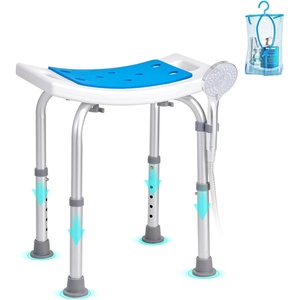 VEVOR Shower Chair for Inside Shower, 360 Degree Swivel Shower Seat, Adjustable Height Shower Stool, Non-Slip Bench Bathtub Seat Stool for Elderly Disabled Adults Handicap, 300 lbs Capacity(350 lbs Bench)