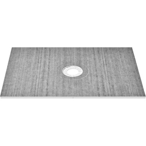 VEVOR Shower Curb Kit, 72″x72″ Shower Pan Kit with 6.3″ Central Drain, Lightweight EPS Shower Installation Kits with 2 Waterproof Cloths, Shower Pan Slope Sticks Fit for Bathroom(48″x72″)
