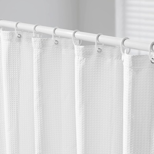 VEVOR Shower Curtain Liner, 8G Heavy-Duty PEVA Shower Liner, 2-Pack Waterproof Plastic Liners with 3 Magnets and 12 Rust-Resistant Metal Grommet, for Bathroom Showers & Bath Tubs, 72 x 72 in (White)(Polyester)
