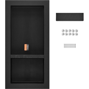 VEVOR Shower Niche,16-Inch Width x 16-Inch Height x 3.5-Inch Depth Single Shelf Organizer,Wall-Inserted Niche Recessed Sealed Protection Modern Soap Storage for Shower Bathroom,Black(16×32”)