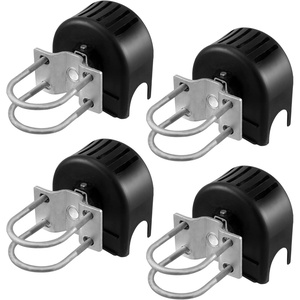 VEVOR Sliding Gate Kit, Rolling Gate Hardware Kit w/U-Shaped Wheel Groove for Cantilever Sliding Gates and Rolling Door, Sliding Gate Rollers 4 Track Wheels w/Cover, Heavy Duty Sliding Roller,Black(U-shaped)