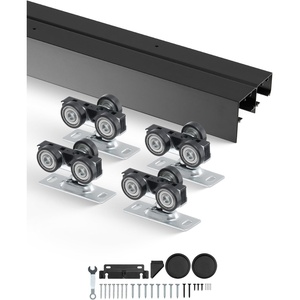 VEVOR Sliding Pocket Door Hardware Track Kit, 56.73″ Pocket Door Track Kit with Soft Close Mechanism for Smooth and Quiet Sliding, Easy to Install, for 1″ to 1 3/4″ Thickness 30″ Width Single Door(4 Ft for 2 doors)
