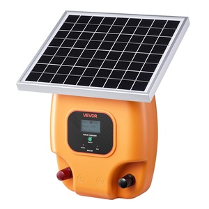 VEVOR Solar Fence Charger, 1J 10 kV Solar Powered Fence Charger, 1.86 Miles Range, Electric Fence Energizer Kit, Keep Out Predators, 3 Days Runtime, for Livestock, Poultry, Garden Protection(1J)