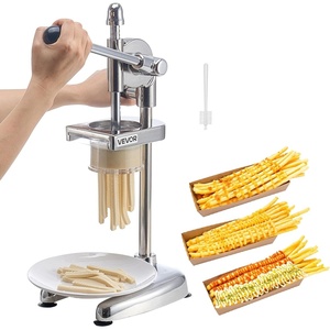 VEVOR Super long French Fry Squeezer, Commercial Fried Potato Strips Maker, Extra Long Japanese Style French Fries Maker with Pull-out Extruder, Manual Mashed Potato Extruder for Food Truck, Kitchen(8.46 x 7.48 x 23.23 inch)