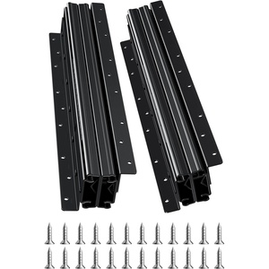 VEVOR Undermount Heavy Duty Drawer Slides, 16 24 32 40 Inch 260 lb Load Capacity Full Extension Ball Bearing Under Stair Cabinet Rails, Bottom Stair Cabinet Glides Track Runners(40inch, Black)(16 Inch)