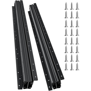 VEVOR Undermount Heavy Duty Drawer Slides, 16 24 32 40 Inch 260 lb Load Capacity Full Extension Ball Bearing Under Stair Cabinet Rails, Bottom Stair Cabinet Glides Track Runners(40inch, Black)(32 Inch)