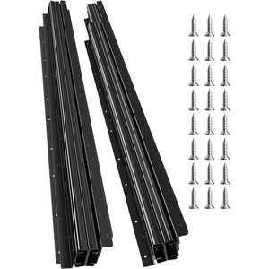VEVOR Undermount Heavy Duty Drawer Slides, 16 24 32 40 Inch 260 lb Load Capacity Full Extension Ball Bearing Under Stair Cabinet Rails, Bottom Stair Cabinet Glides Track Runners(40inch, Black)(40 Inch)