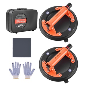 VEVOR Vacuum Suction Cup, 8-Inch Vacuum Glass Lifter with ABS Handle, 400 lbs Max Lifting Capacity Tile Suction Cup Tool with Carrying Case for Lifting Large Tile, Granite, Drywall, Windows (2-Pack)(8″Manual 429 lb-2PC)