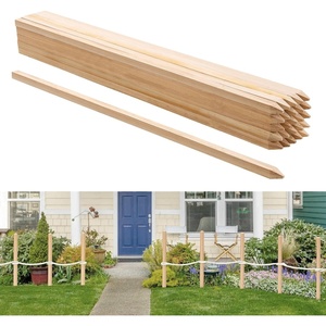 VEVOR Wooden Garden Stakes, 50 Pcs 36×0.75×0.75 in Survey Grading Stakes, Garden Ground Stake with Sharp Point, Fir Wood Plant Support Stake, Sign Posts for Silt Fence Backyard Boundaries Baselines(0.75 x 0.75 x 36in+25pcs)