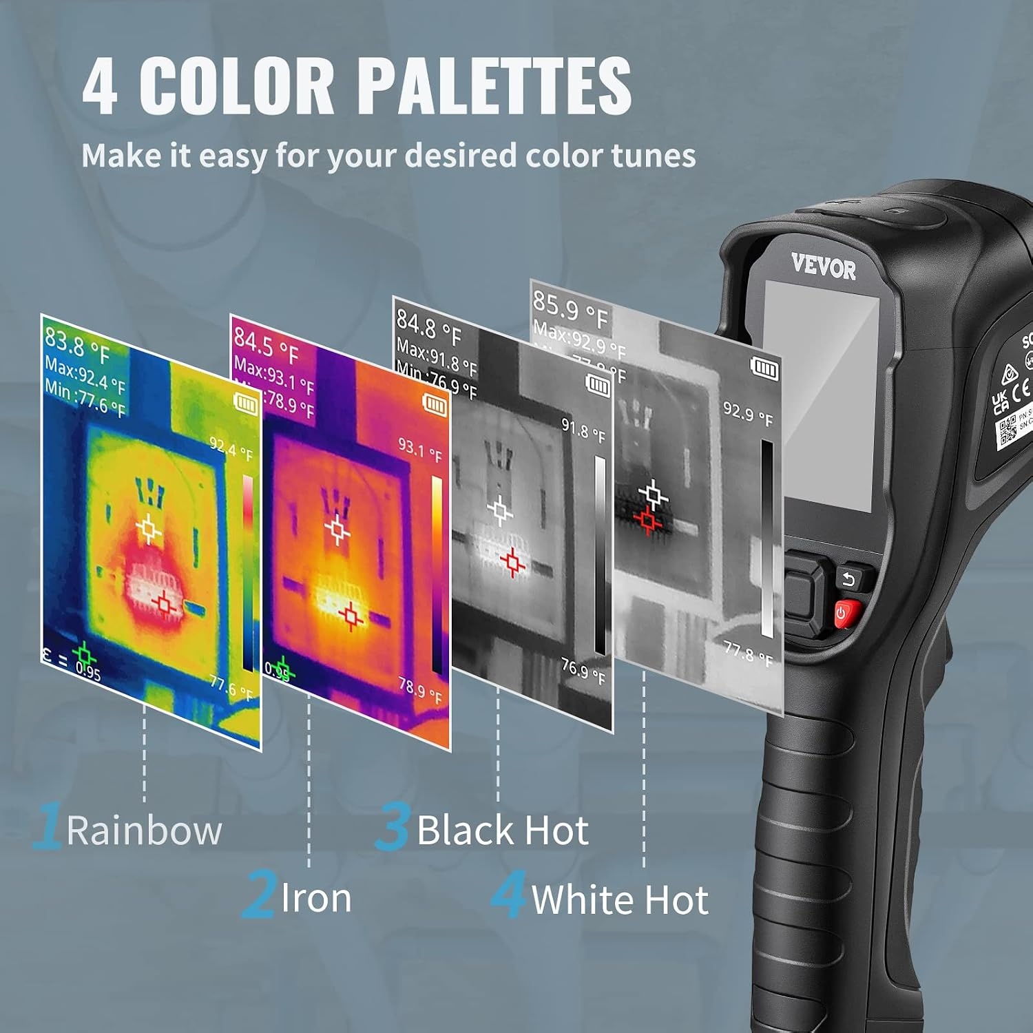 image:image2025 Advanced Thermal Camera with AI chip 384 x 288 IR Resolution5MP Visual437 x 319 FOV Camera Voice Annotation Infrared Imager with 35Inch Touch Screen 20C to 550C WiFismall