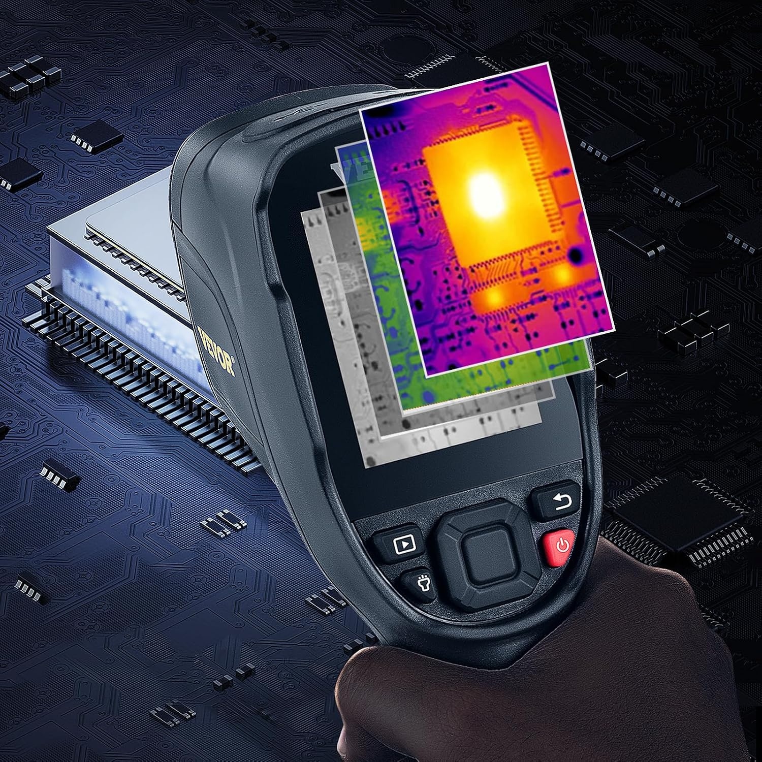 image:image2025 Advanced Thermal Camera with AI chip 384 x 288 IR Resolution5MP Visual437 x 319 FOV Camera Voice Annotation Infrared Imager with 35Inch Touch Screen 20C to 550C WiFismall