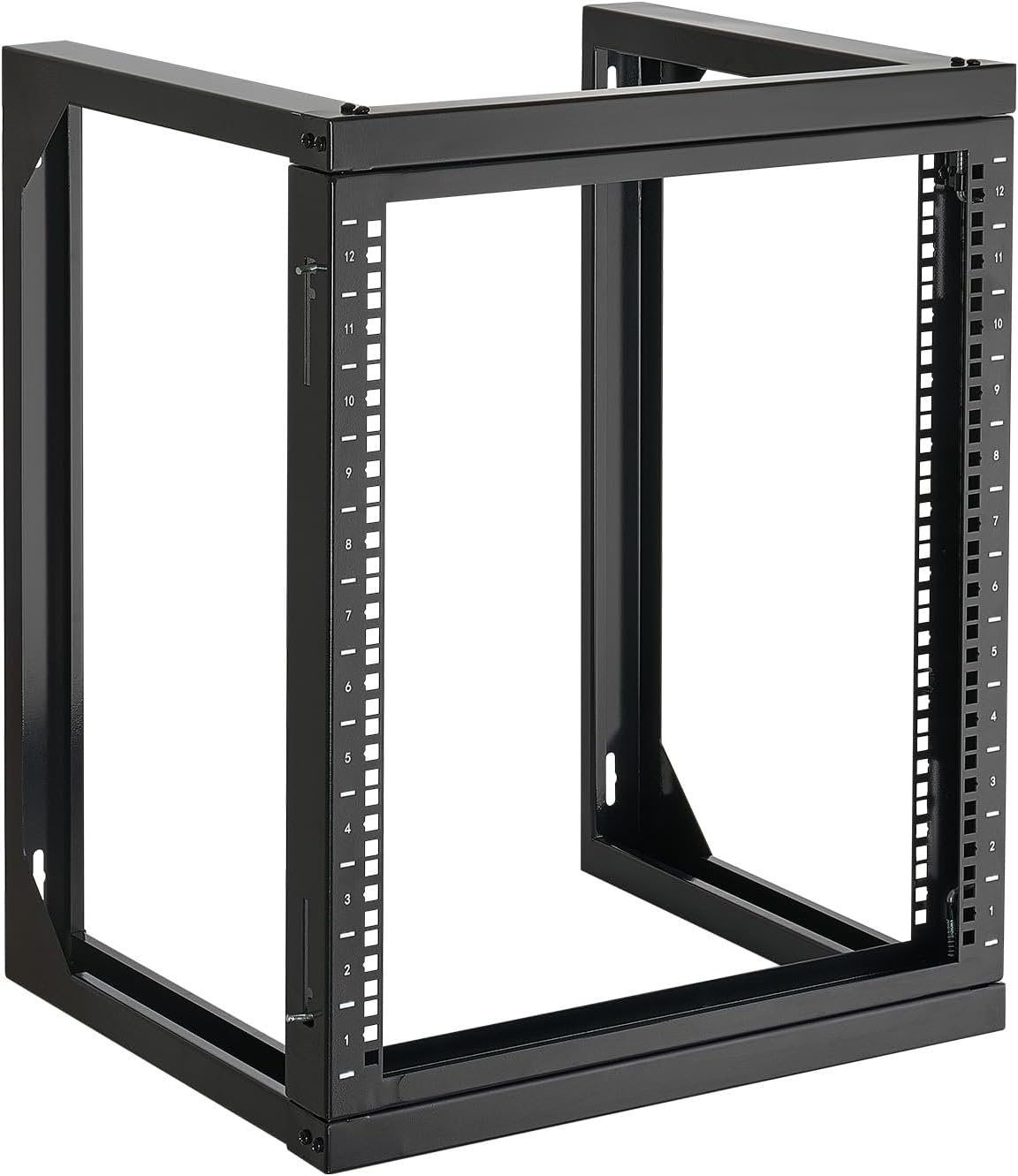 image:imageVEVOR 16U Open Frame Server Rack amp Network Rack Wall Mounted or Floor Standing Heavy Duty 4 Post with 2PCS Vented 1U Shelves amp Mounting Hardware Holds All 19 Networking IT Equipment AV Gear12U Wall Rack