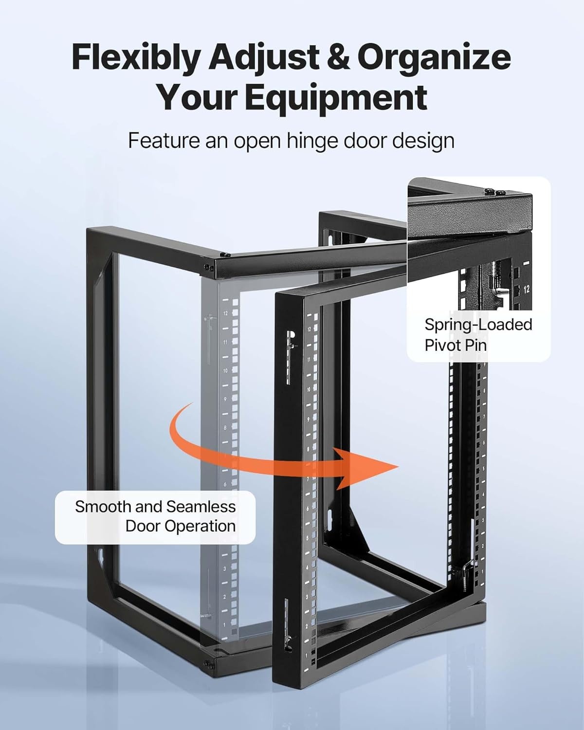 image:imageVEVOR 16U Open Frame Server Rack amp Network Rack Wall Mounted or Floor Standing Heavy Duty 4 Post with 2PCS Vented 1U Shelves amp Mounting Hardware Holds All 19 Networking IT Equipment AV Gear12U Wall Rack