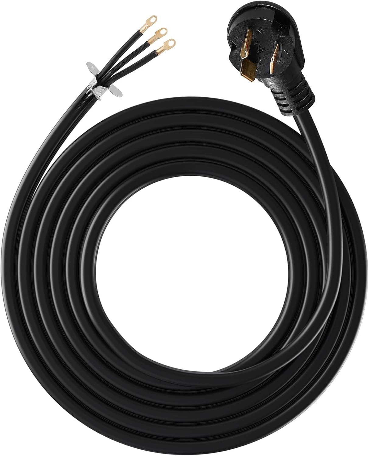 image:imageVEVOR 25 ft Dryer Extension Cord 4Prong NEMA 1430P to 1430R Dryer Cord 125V250V STW 10AWG4C 30A Pure Copper Wire Cable with Black NonWoven Bag and PVC Cable Tie for Outdoor amp Indoor UseBlack