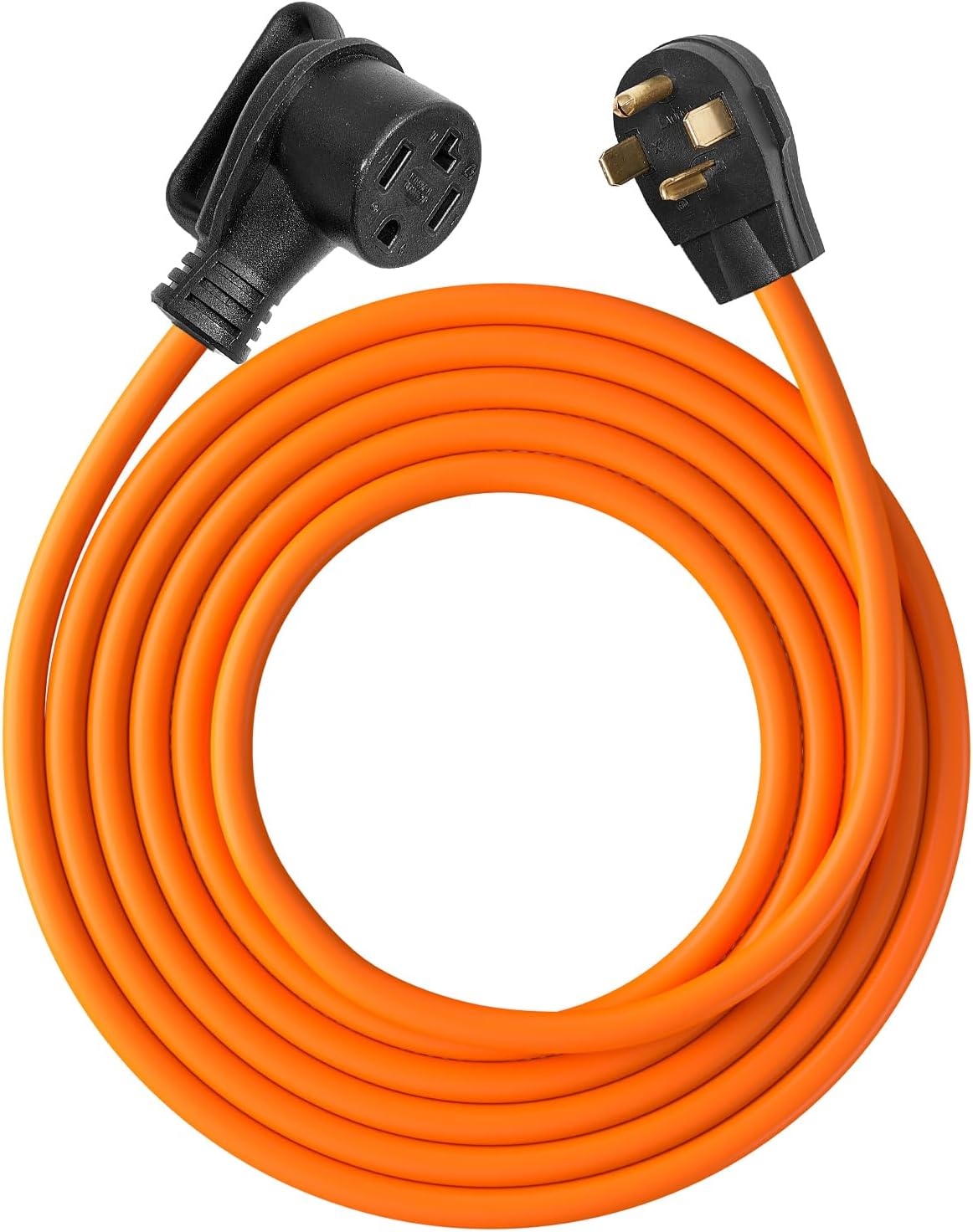 image:imageVEVOR 25 ft Dryer Extension Cord 4Prong NEMA 1430P to 1430R Dryer Cord 125V250V STW 10AWG4C 30A Pure Copper Wire Cable with Black NonWoven Bag and PVC Cable Tie for Outdoor amp Indoor UseOrange