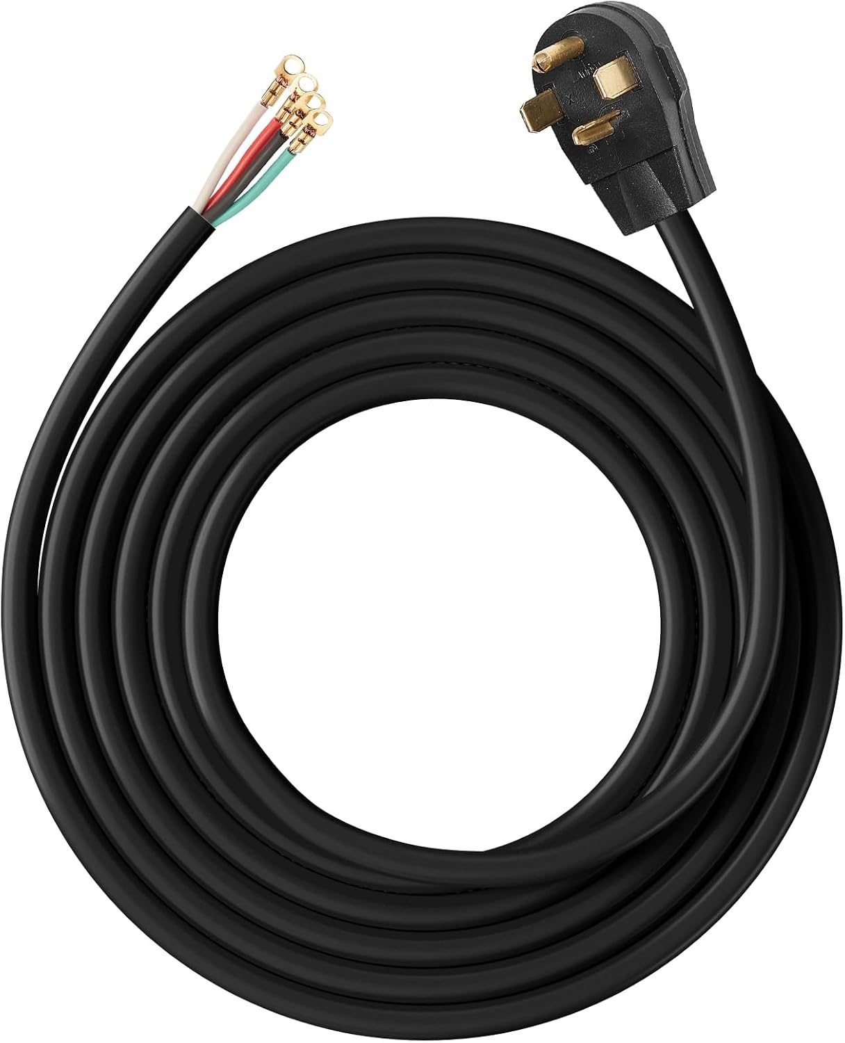 image:imageVEVOR 25 ft Dryer Extension Cord 4Prong NEMA 1430P to 1430R Dryer Cord 125V250V STW 10AWG4C 30A Pure Copper Wire Cable with Black NonWoven Bag and PVC Cable Tie for Outdoor amp Indoor UseBlack