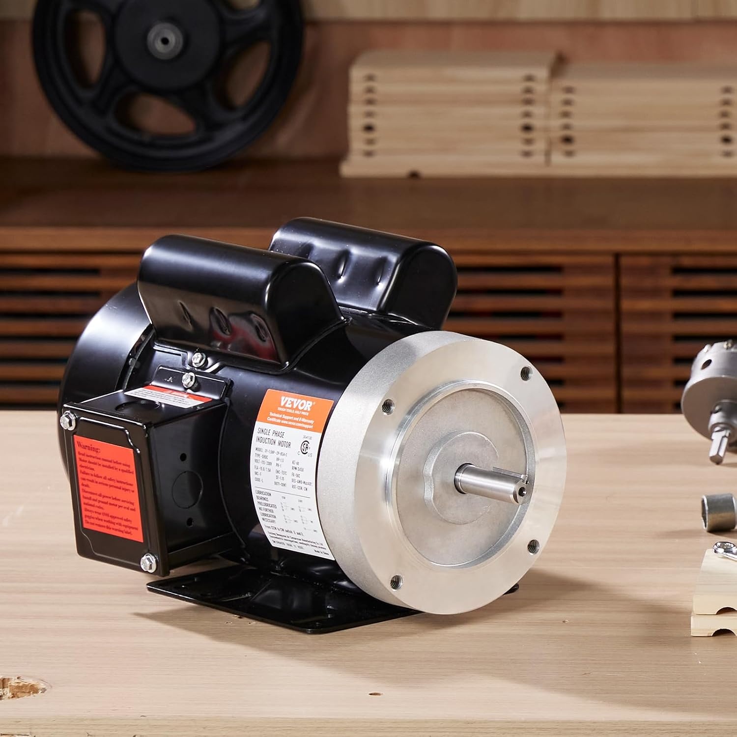 image:imageVEVOR 2HP Electric Motor 3450 RPM AC 230V460V 56C Frame Air Compressor Motor 3Phase 58 Keyed Shaft CWCCW Rotation for Agricultural Machinery and General Equipment1
