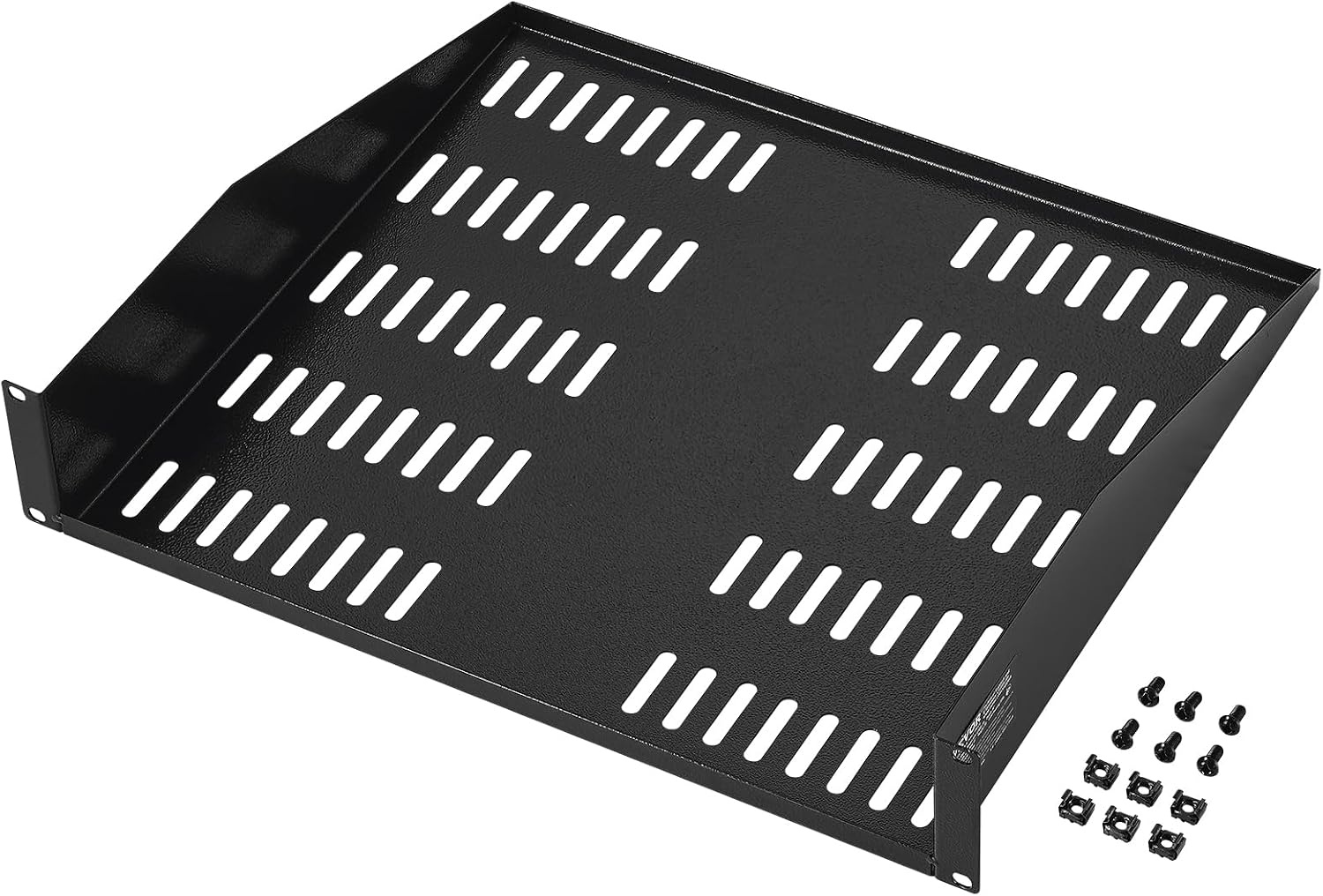 image:imageVEVOR 2PCS 1U Server Rack Shelf Universal Vented Rack Mount Cantilever Tray for 19 inch Network Equipment Rack amp Cabinet 10 Deep Rack Mount Shelf Weight Capacity 50 lbs Wall Mount Rack Shelf2U1PC
