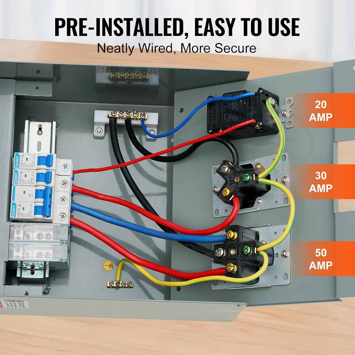 image:imageVEVOR 30 Amp RV Power Outlet Box 125250 Volt Enclosed Lockable Outdoor RV Receptacle Box NEMA TT30R Weatherproof Electrical Panel for RV Camper Trailer Motorhome Electric Car for Camper Trailer Motorhome Weatherproof Enclosed amp Lockable Power Box NEMA TT30R Easy Installation with Password Lock503020 Amp