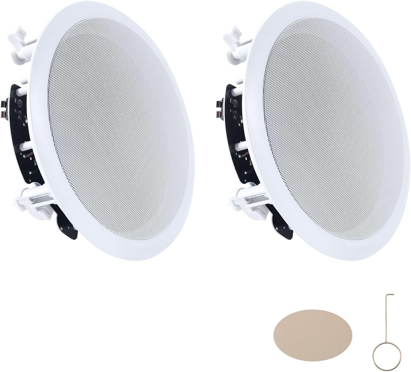 image:imageVEVOR 4 PCs 8 Inch in Ceiling Speakers 400W Flush Mount Ceiling amp inWall Speakers System with 8 Woofer1 Tweeter for Home Kitchen Living Room Bedroom or Covered Outdoor Porches150W2