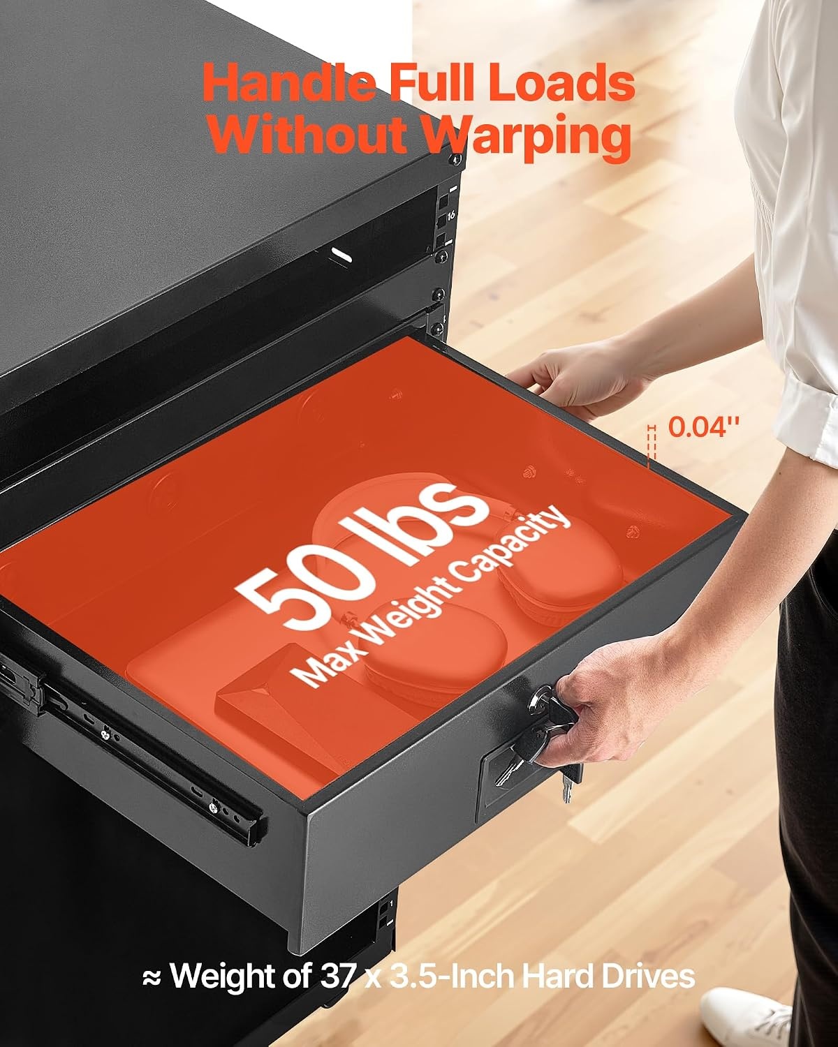 image:imageVEVOR 4U Rack Drawer Lockable Server Cabinet Case 138 Depth Server Rack Mount Drawer for 19 Network EquipmentDJAV Rack or Cabinet Enclosure 50 lbs Max Load with Cable Management Holes3U