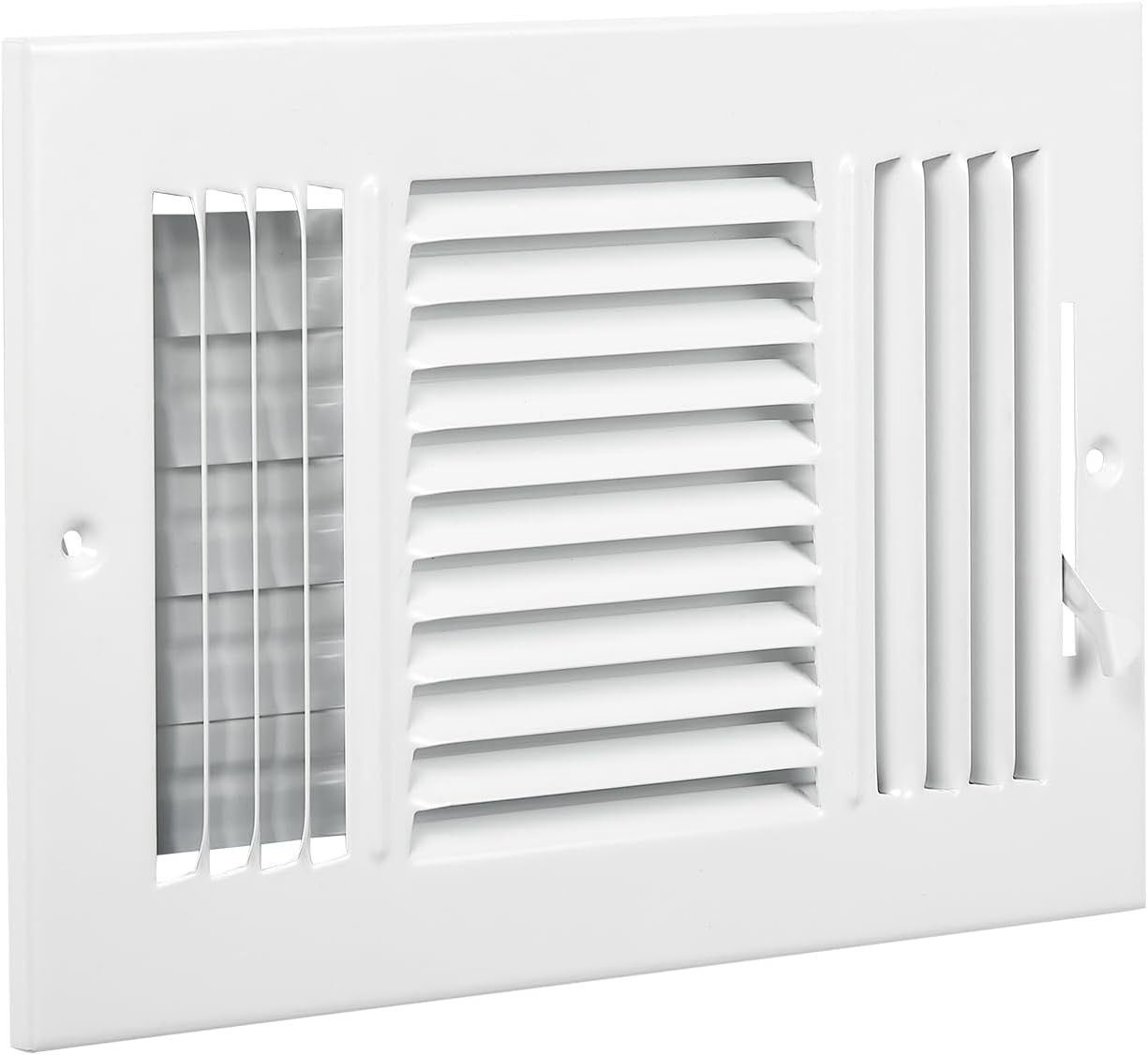 image:imageVEVOR 6 x 10 Inch Air Vent Covers 6Pack Return Air Vent Cover HVAC 3Direction Iron Vent Grilles for Wall amp Ceiling Rustproof AntiPeeling Air Vents Deflector Adjustable with Metal Damper White6 x 10 Inch