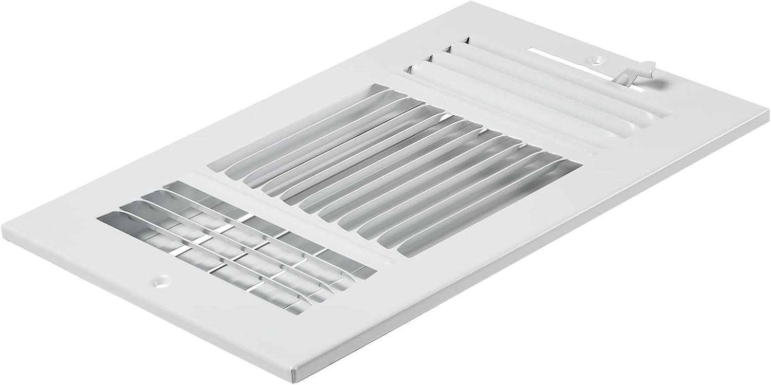 image:imageVEVOR 6 x 10 Inch Air Vent Covers 6Pack Return Air Vent Cover HVAC 3Direction Iron Vent Grilles for Wall amp Ceiling Rustproof AntiPeeling Air Vents Deflector Adjustable with Metal Damper White6 x 10 Inch
