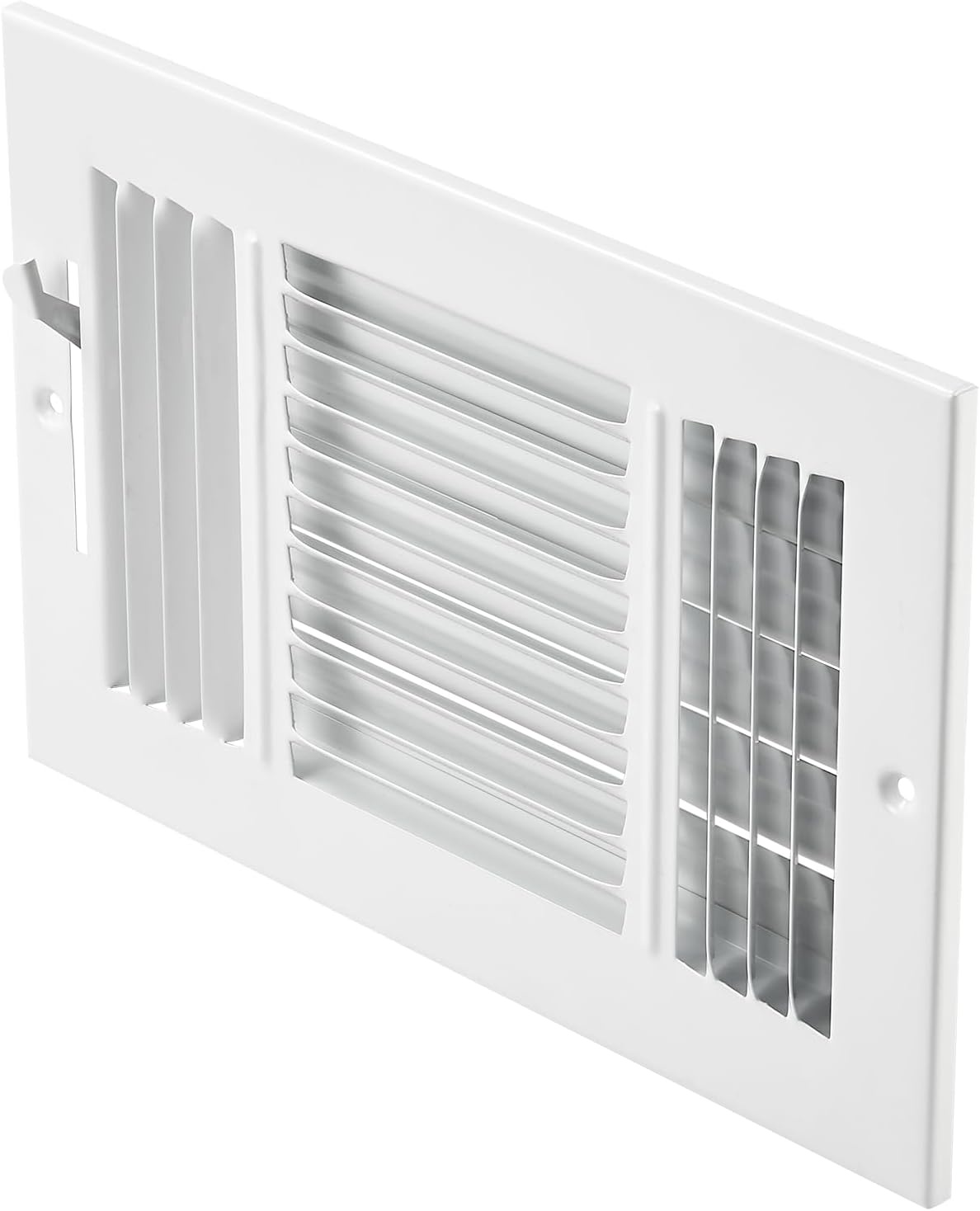 image:imageVEVOR 6 x 10 Inch Air Vent Covers 6Pack Return Air Vent Cover HVAC 3Direction Iron Vent Grilles for Wall amp Ceiling Rustproof AntiPeeling Air Vents Deflector Adjustable with Metal Damper White6 x 10 Inch