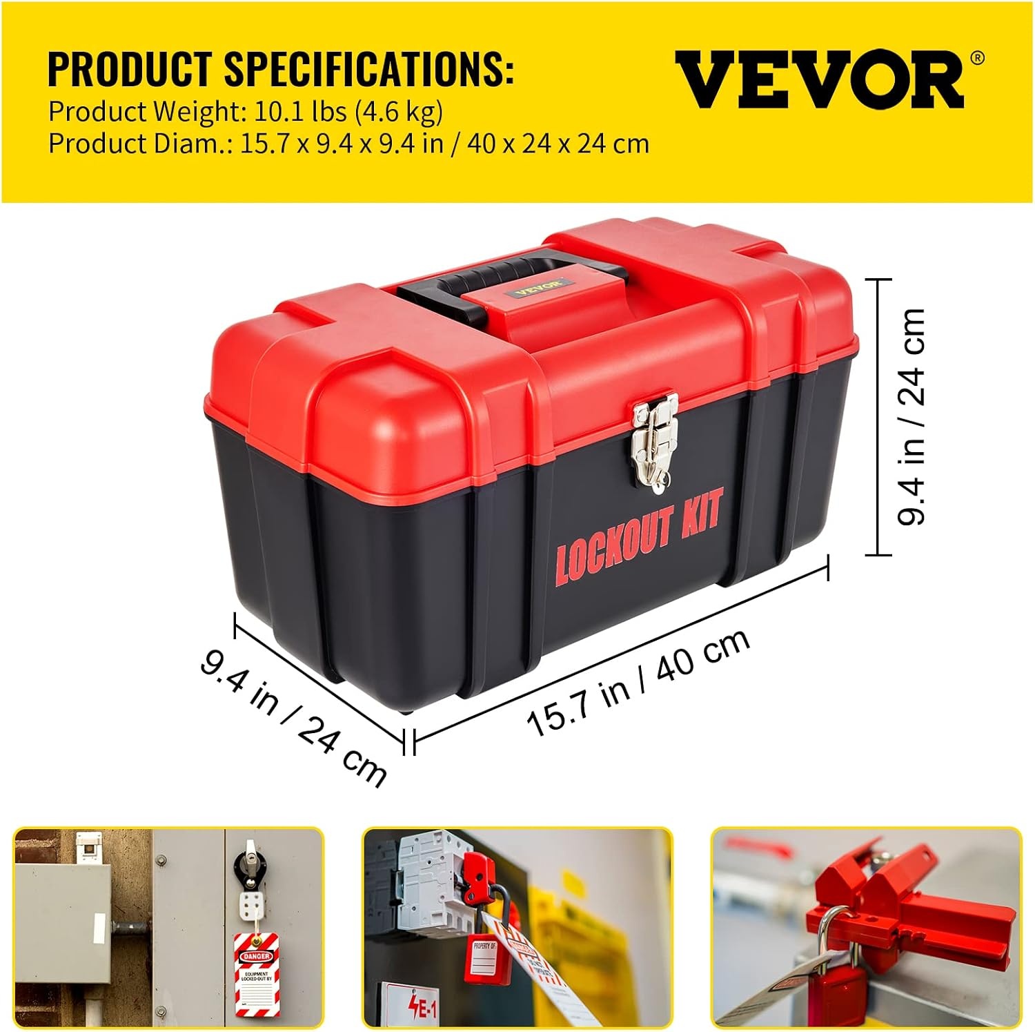 image:imageVEVOR 60pcs Lockout Tagout Kit 14 Padlocks 3 Hasps 40 Tags 40 Ties 5 Expansion Kits Lockout Station Board Metallic Industrial amp Electrical Safety42pcs Set