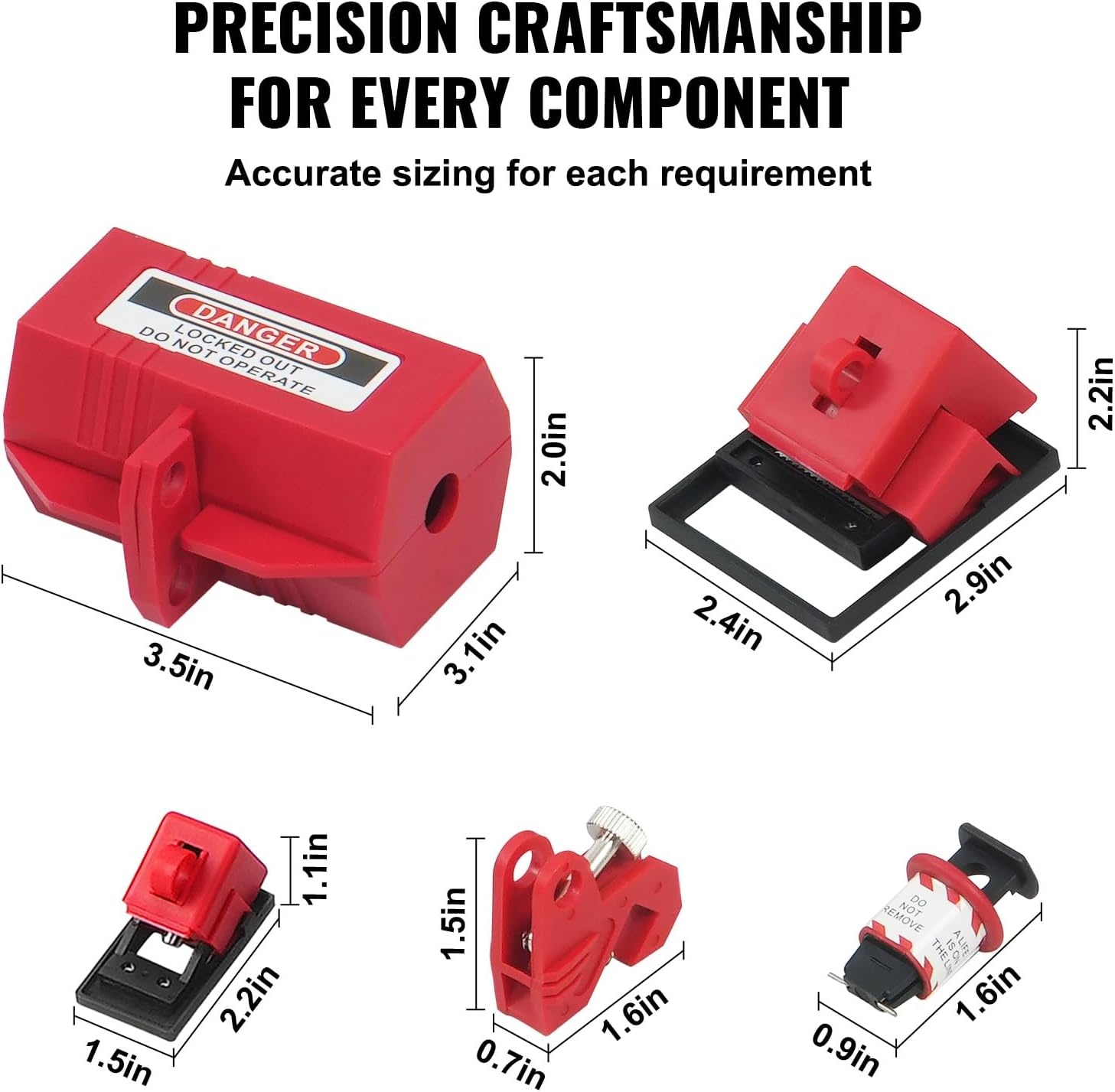 image:imageVEVOR 60pcs Lockout Tagout Kit 14 Padlocks 3 Hasps 40 Tags 40 Ties 5 Expansion Kits Lockout Station Board Metallic Industrial amp Electrical Safety47pcs Set