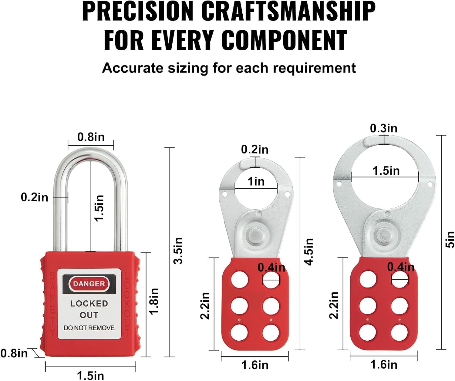 image:imageVEVOR 60pcs Lockout Tagout Kit 14 Padlocks 3 Hasps 40 Tags 40 Ties 5 Expansion Kits Lockout Station Board Metallic Industrial amp Electrical Safety60pcs Set