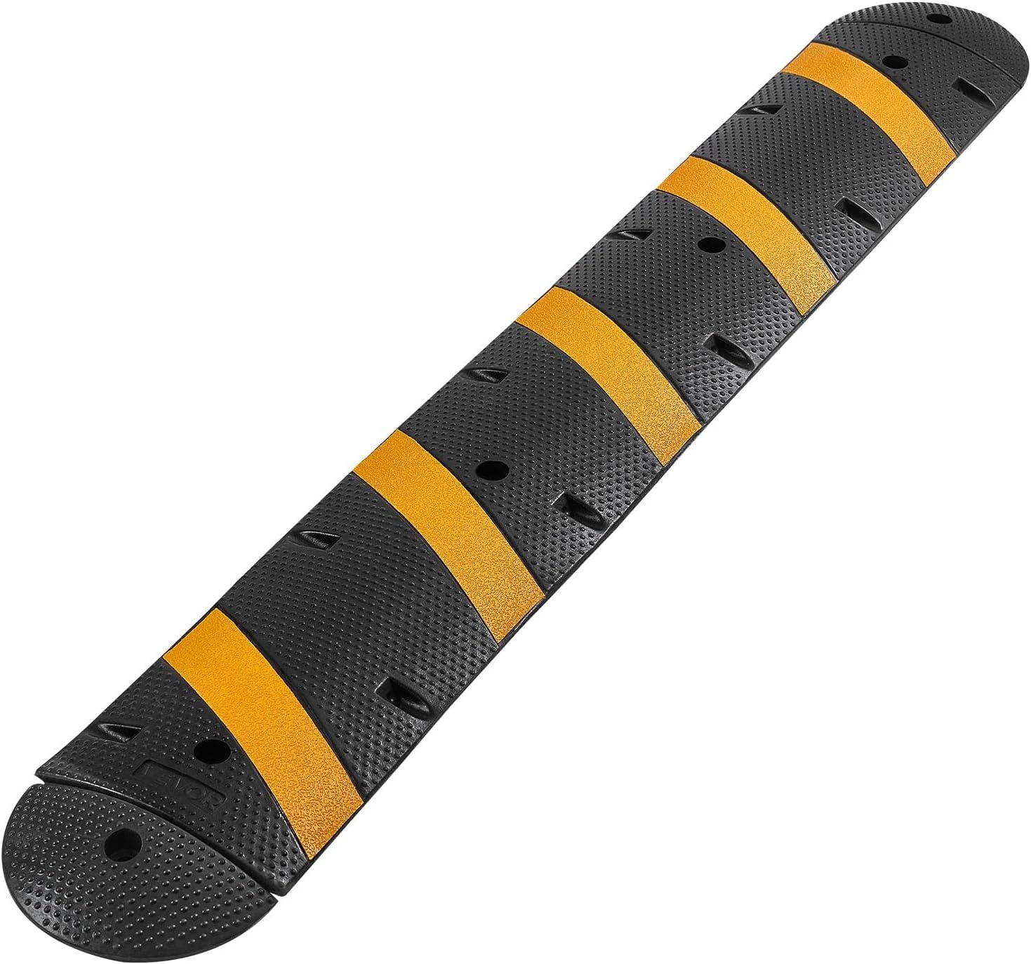 image:imageVEVOR 6FT Rubber Driveway Speed Bumps for Road2PCS Heavy Duty 2 Channel Modular Traffic Speed Humps 22000 lbsAxle Load Capacity 72 Cable Protector Ramp with Screws for Asphalt Concrete Gravel1 Pack6FT