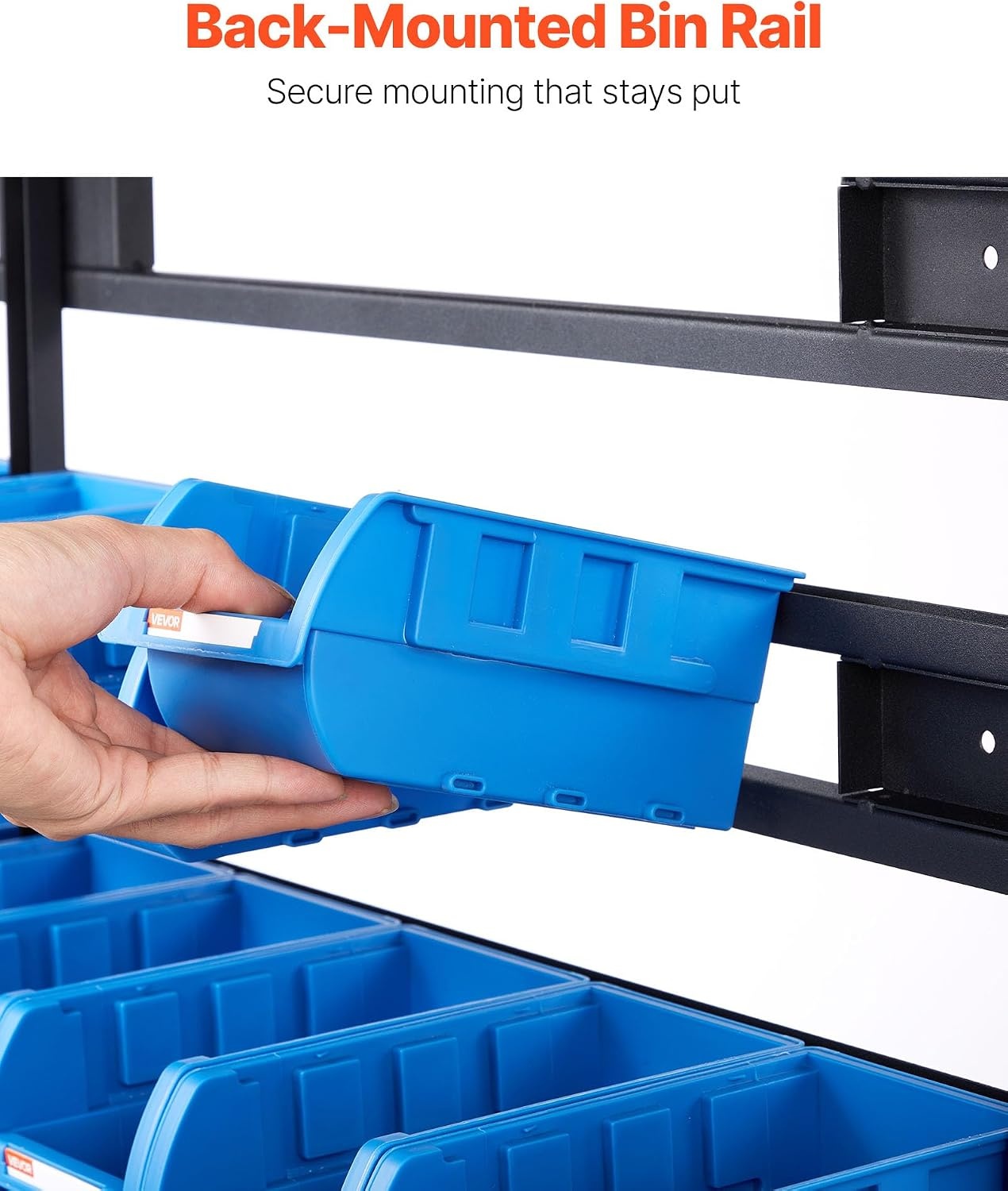 image:imageVEVOR 7Tier Rolling Bin Storage Rack 24 Small Bins Bin Rack Storage Steel Wire Shelving System with Wheels Mobile Tool Organizer for Garage Warehouse Office Restaurant Classroom Kitchen9005001235 mm