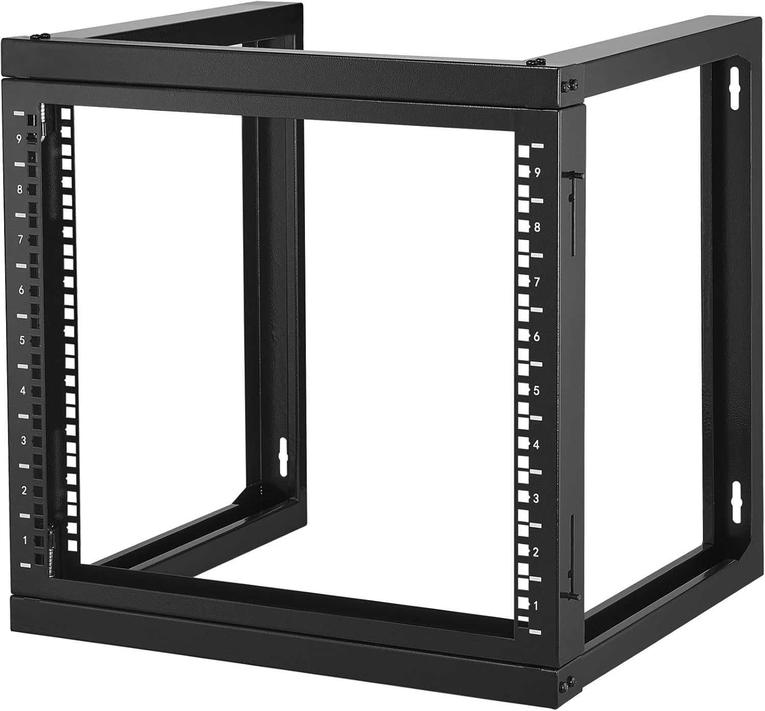 image:imageVEVOR 9U Open Frame Server Rack 2340 Adjustable Depth Free Standing or Wall Mount Network Server Rack 4 Post AV Rack with Casters Holds All Your Networking IT Equipment AV Gear Router Modem9U1