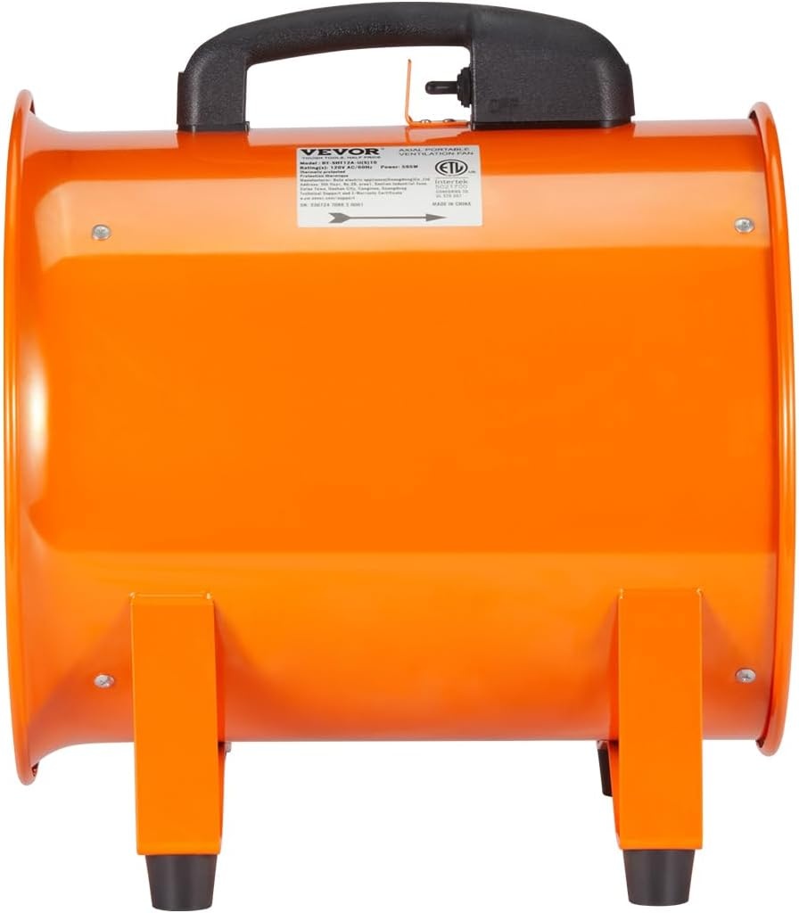 image:imageVEVOR Air Mover Blower Fan 10 Inch 1893CFM 380W with 33ft Flexible Duct Industrial Portable Ventilator BlowerExhaust10in33ft