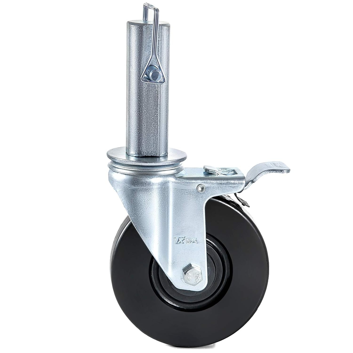 image:imageVEVOR Baker Scaffold Wheels 5 Scaffolding Rubber Swivel Caster Wheels with Dual Locking Heavy Duty Casters 126 Square Stem 330LBS Capacity per Wheel