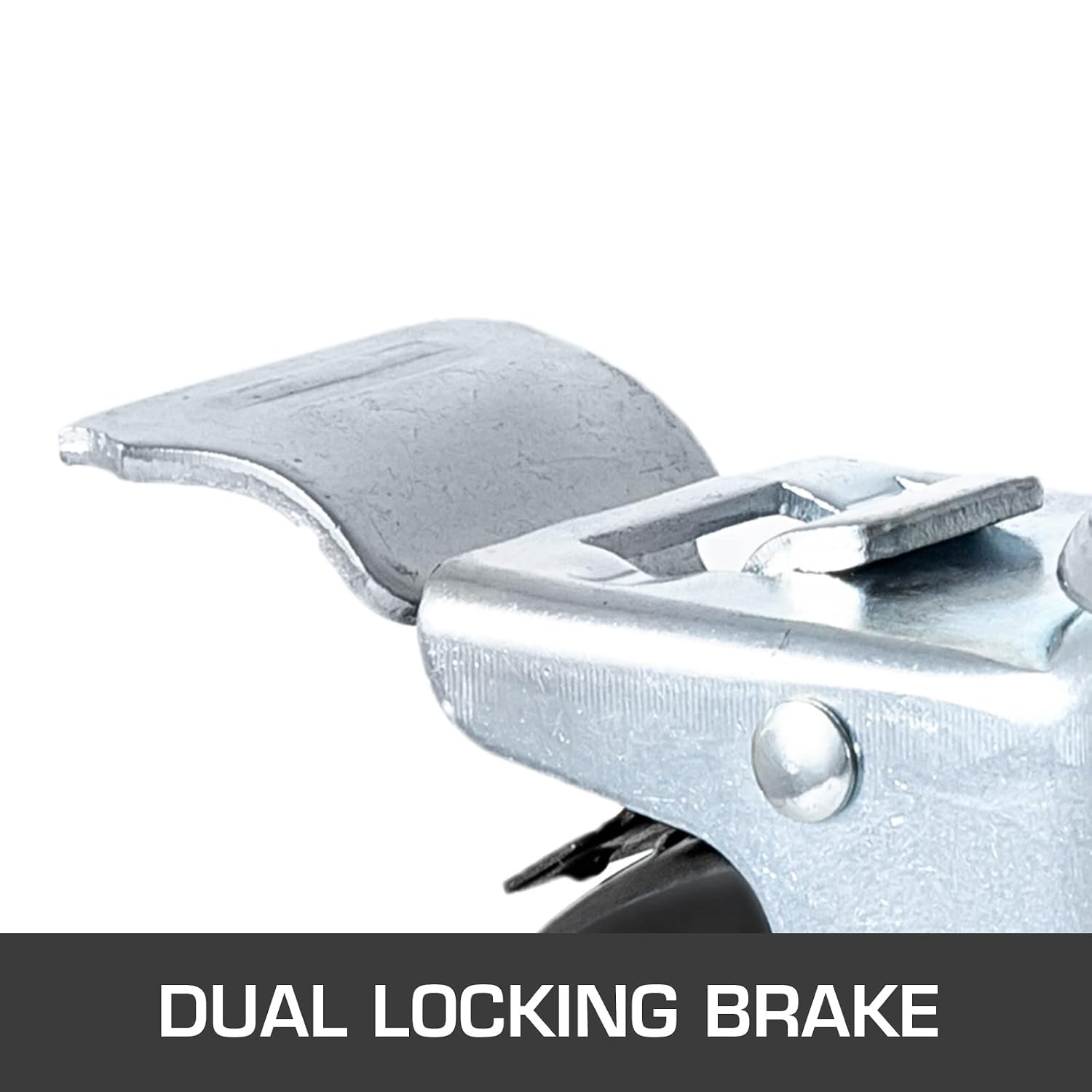 image:imageVEVOR Baker Scaffold Wheels 5 Scaffolding Rubber Swivel Caster Wheels with Dual Locking Heavy Duty Casters 126 Square Stem 330LBS Capacity per Wheel