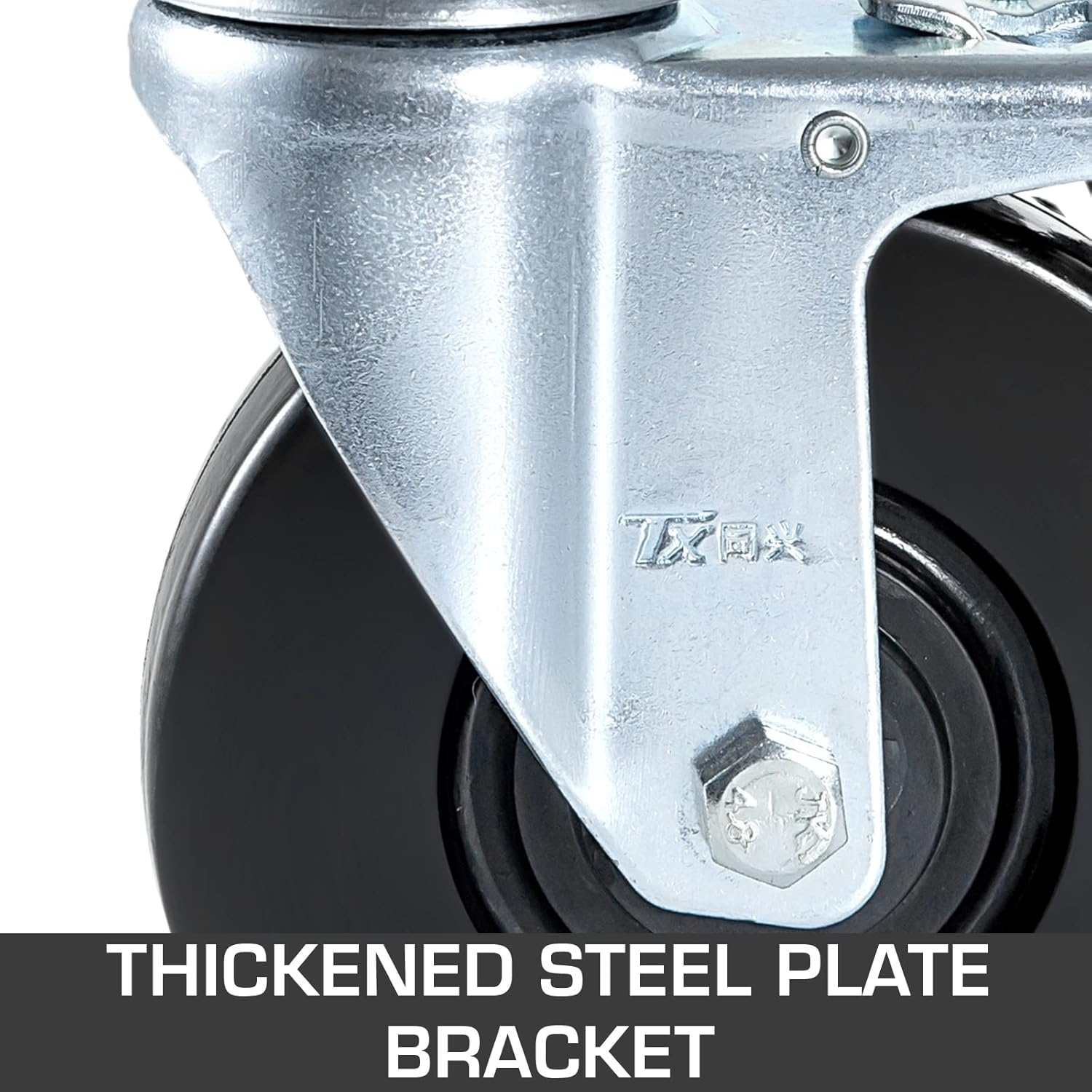 image:imageVEVOR Baker Scaffold Wheels 5 Scaffolding Rubber Swivel Caster Wheels with Dual Locking Heavy Duty Casters 126 Square Stem 330LBS Capacity per Wheel