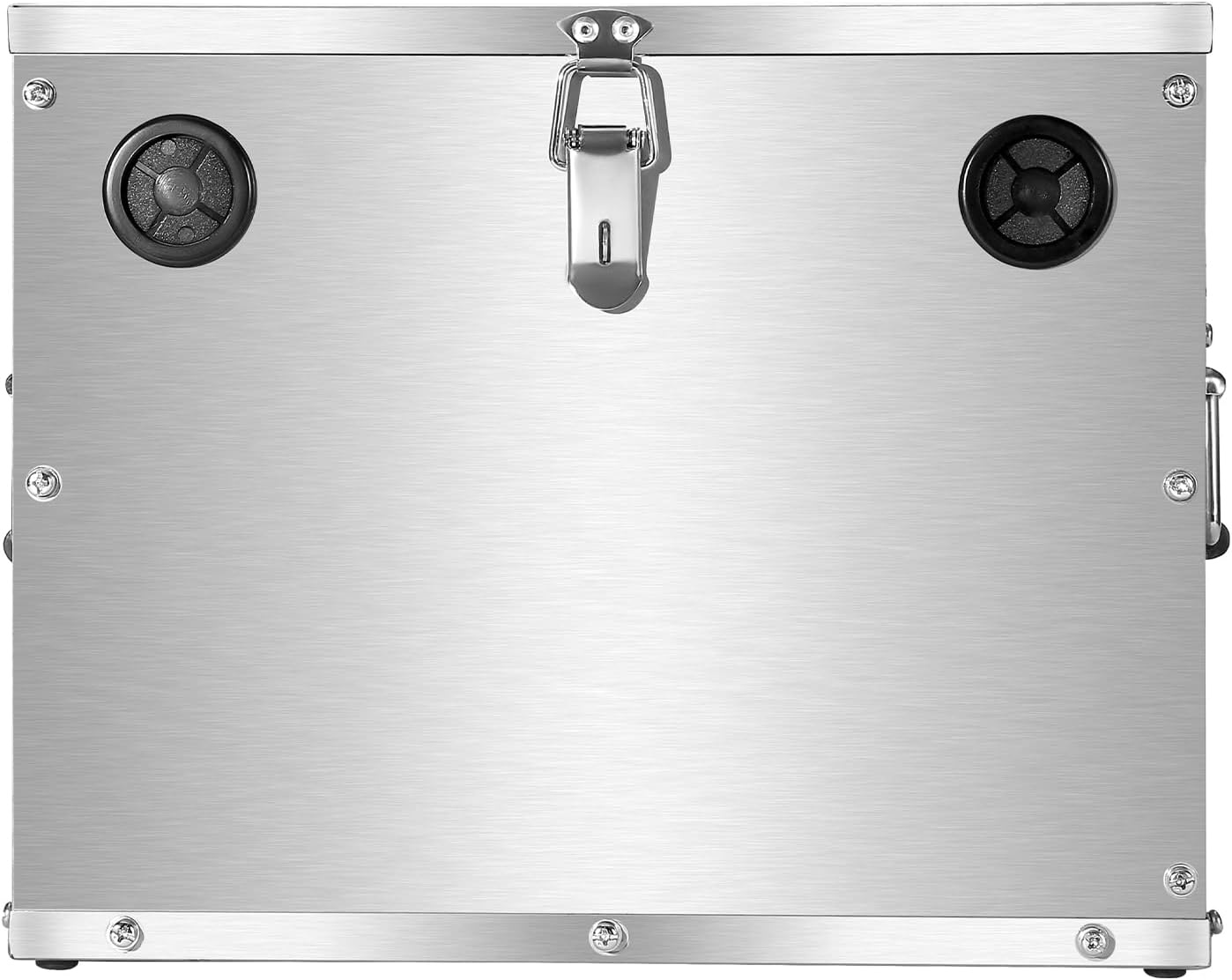 image:imageVEVOR Battery Box Group 2431 Trolling Motor Battery Box Marine Batteries Case with Lock Handles and RubberGrommet Cable Holes Stainless Steel Shell Suitable for Cars Boats amp Trolling MotorsStainless Steel Shell