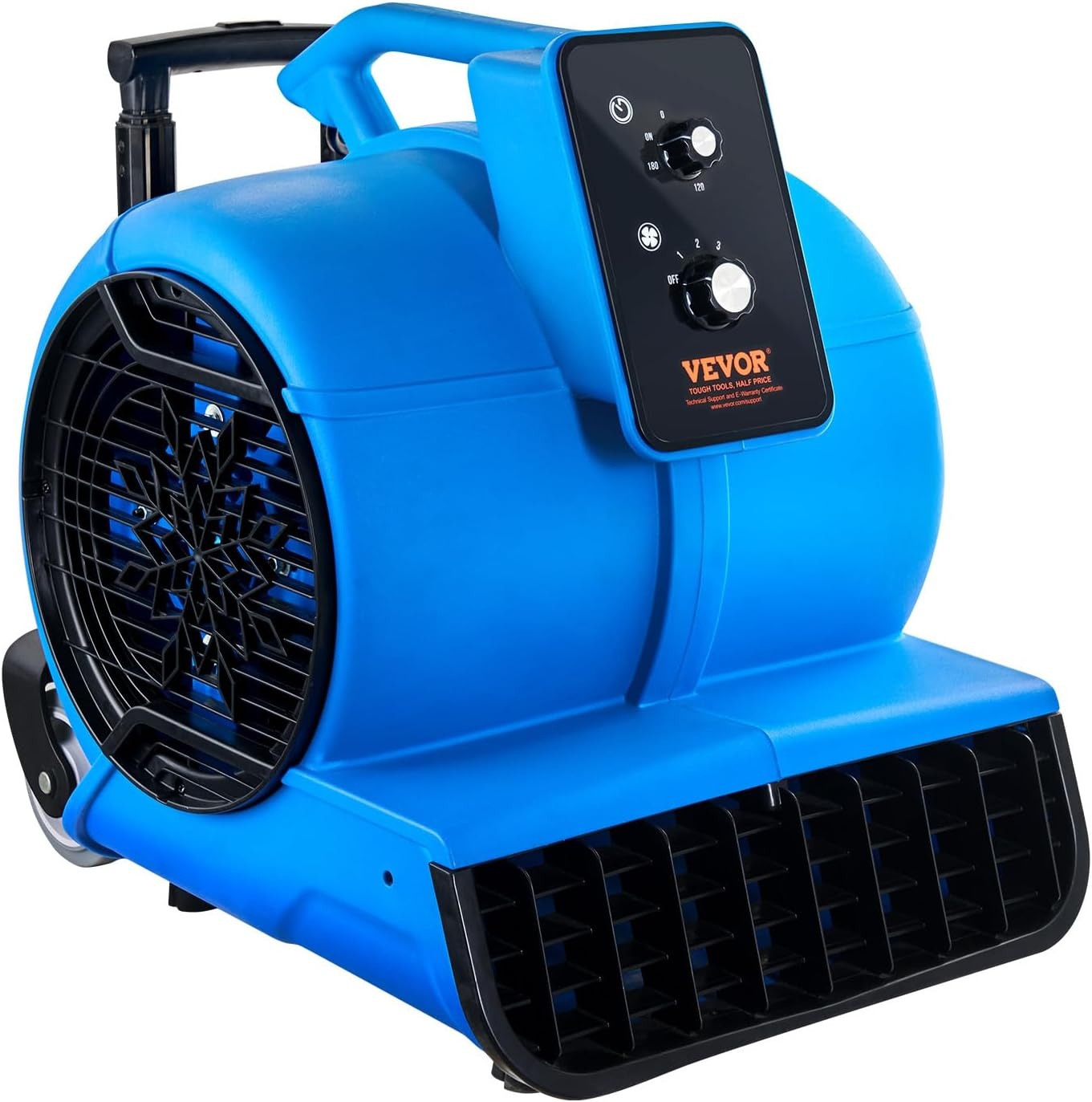 image:imageVEVOR Blower Fan Low Profile Air Mover Carpet Dryer 1000 CFM 2 Speeds MultiAngle Airflow Lightweight Portable for Crawlspaces Attics Basements Bathrooms Water Damage Restoration Blue4000 CFM 1 HP