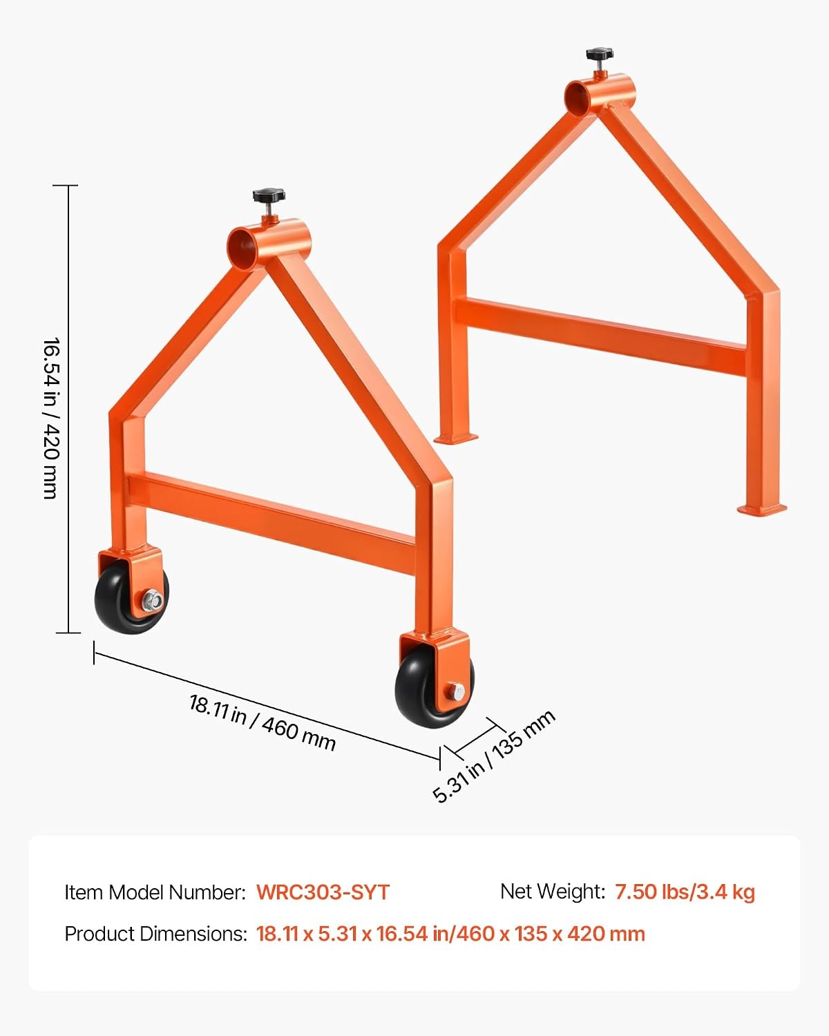 image:imageVEVOR Cable Dispenser Floor or Stud Mounted Wire Spool Rack Portable Wire Rack Dispenser with AntiSlip Metal Handle for Wiring Transport Swivel Eyelet for Electrical Industrial and Retail UseWire Rack
