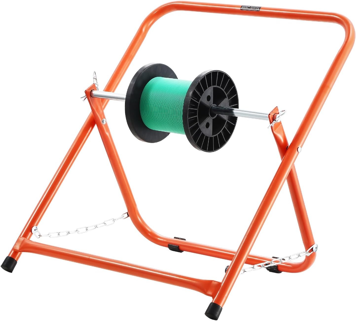 image:imageVEVOR Cable Dispenser Floor or Stud Mounted Wire Spool Rack Portable Wire Rack Dispenser with AntiSlip Metal Handle for Wiring Transport Swivel Eyelet for Electrical Industrial and Retail UseCable Caddy