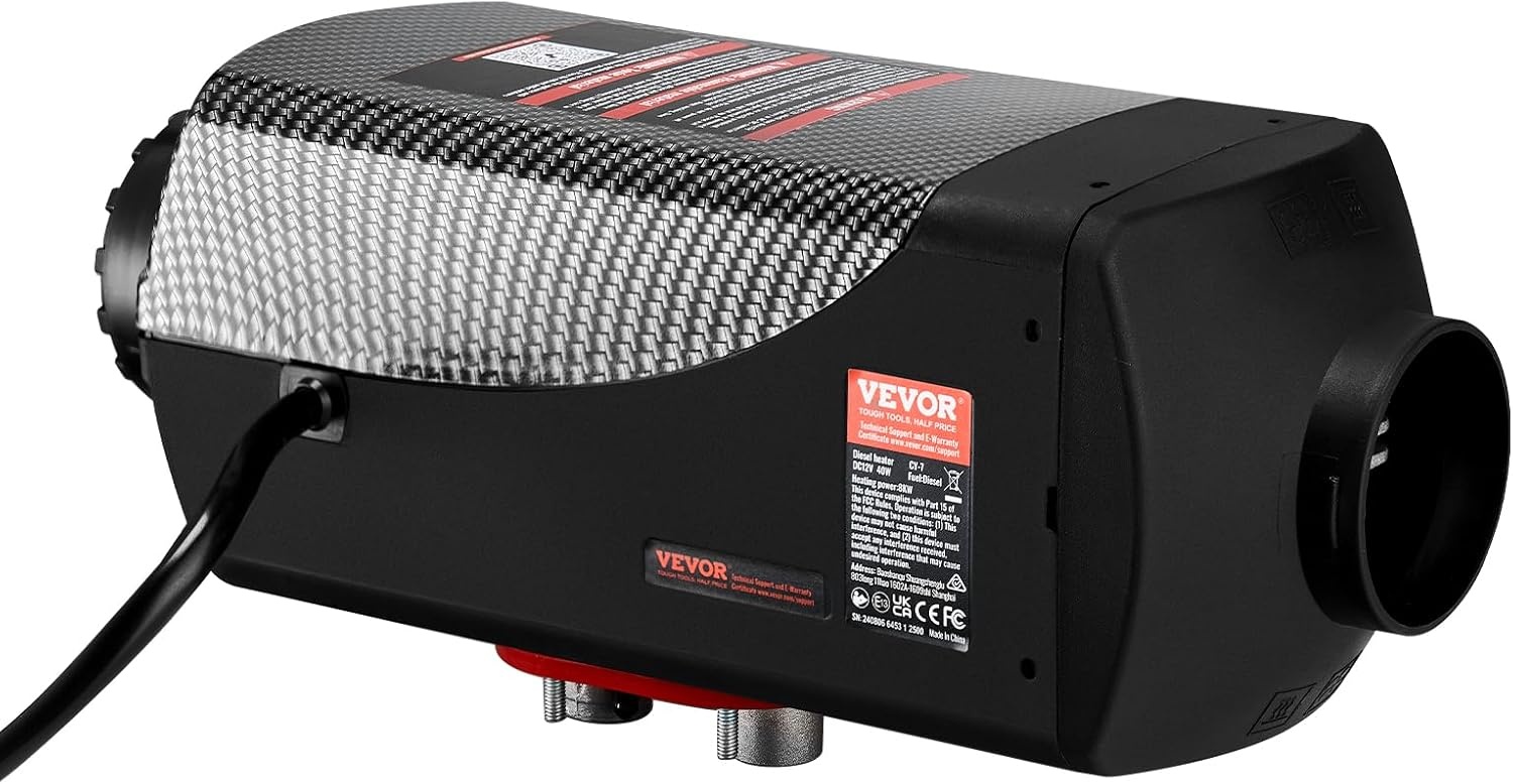 image:imageVEVOR Diesel Air Heater 12V 2KW Integrated Diesel Heater with Remote and LCD Display 10L Tank Compact Diesel Heating Solution Quick Warmup for RVs Trailers Campers Boats and Indoor UseBlackwhite