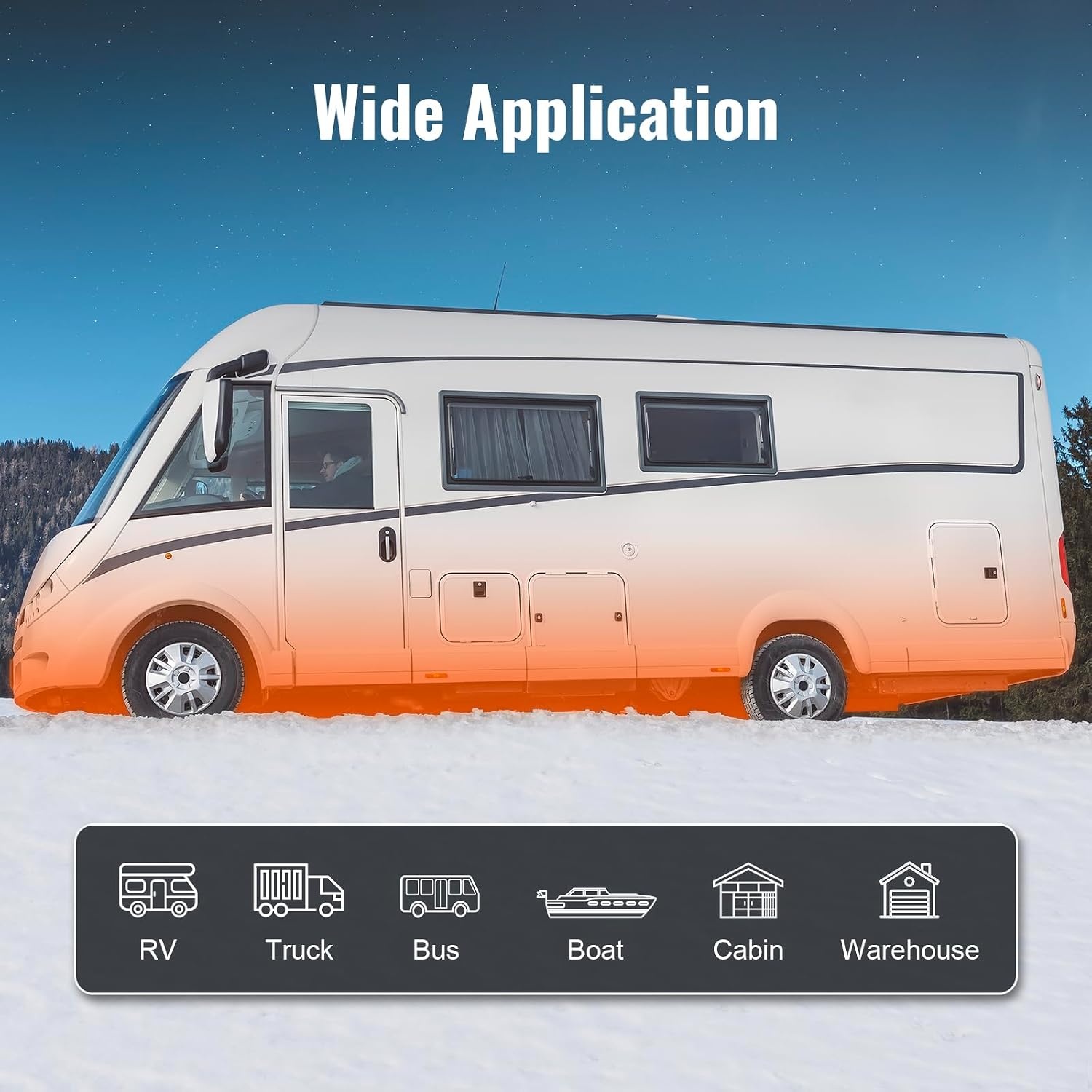 image:imageVEVOR Diesel Air Heater 12V 2KW Integrated Diesel Heater with Remote and LCD Display 10L Tank Compact Diesel Heating Solution Quick Warmup for RVs Trailers Campers Boats and Indoor UseOrange