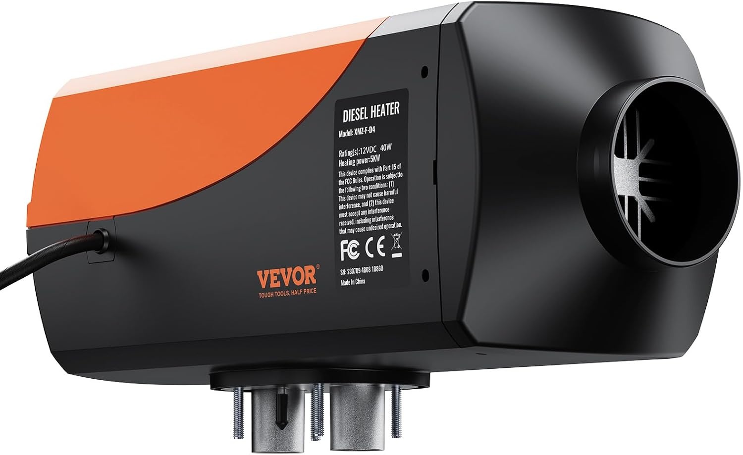 image:imageVEVOR Diesel Air Heater 12V 2KW Integrated Diesel Heater with Remote and LCD Display 10L Tank Compact Diesel Heating Solution Quick Warmup for RVs Trailers Campers Boats and Indoor UseOrange